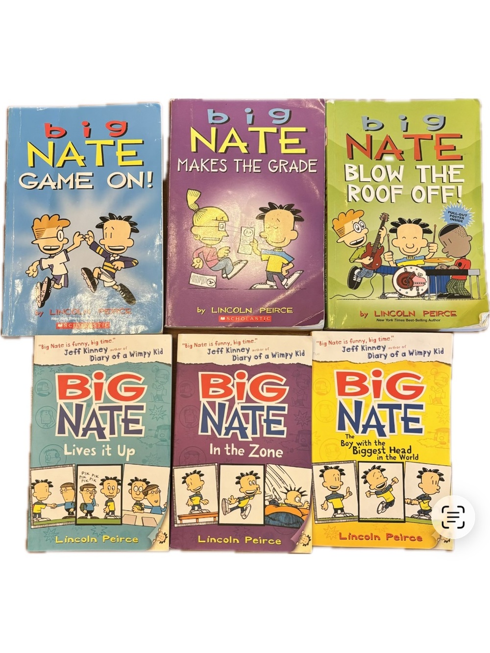 Big Nate by Lincoln Pierce 6 Book Graphic Novel Bundle